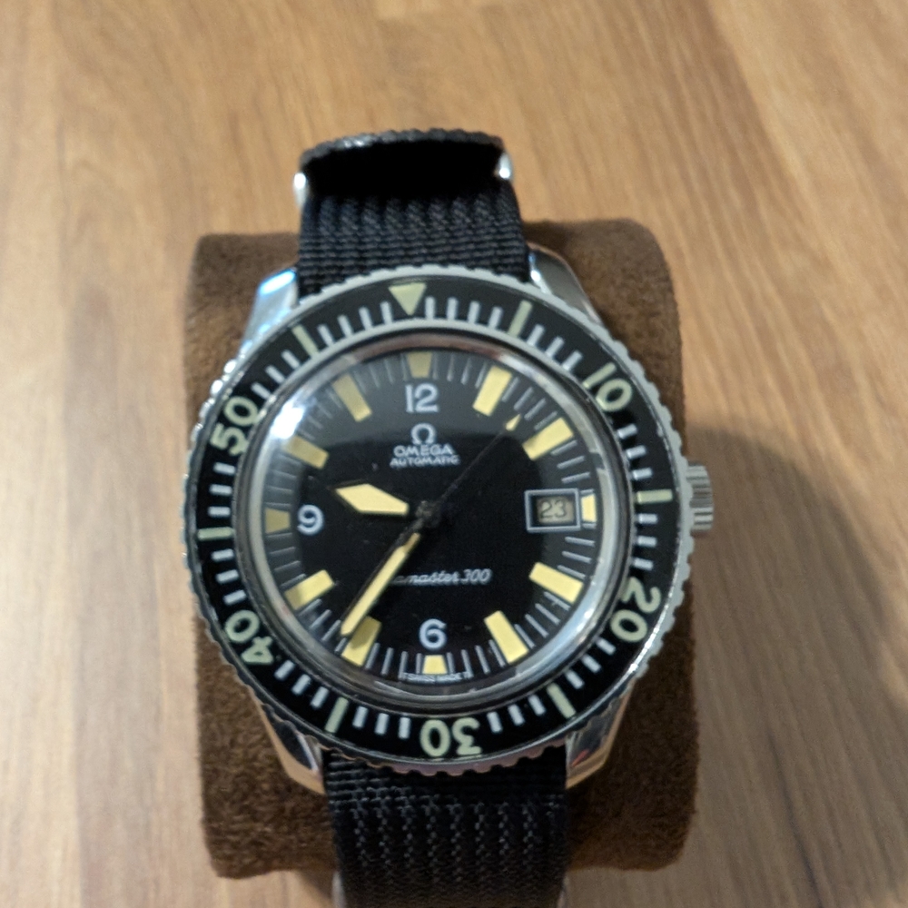 Omega Seamaster 300 Black and Yellow Watch